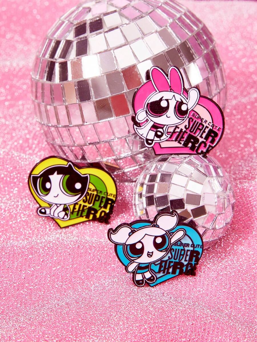 THE POWERPUFF GIRLS X SHEIN 女士胸针 - 彩色 - 查看 1