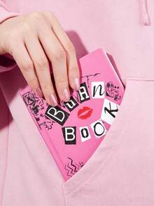 Mean Girls | SHEIN Sổ tay 96 trang màu hồng lấp lấp, kích thước 94 mm * 120 mm, tiện lợi mang theo, phù hợp với túi xách nhỏ, lý tưởng cho ngày Valentine. - Hồng - Xem 4