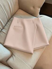 GlowEve CURVE Plus Size Women's Shorts Skirt, Elegant Casual Commute Versatile Sexy Mini Shorts, Black - Khaki - View 4