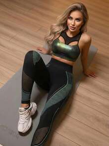 Innovista Quần legging thể thao liền mạch, ôm sát, cạp cao, thích hợp mặc hàng ngày, tập yoga, pilates, HIIT, từ văn phòng đến phòng tập, quần tập năng động. - Spring Green - Xem 9