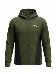 Puma Cloudspun Men's Full Zip Jacket Green - Green Black - View 1