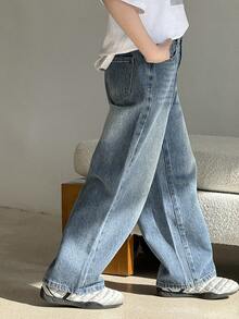 DAZY Tween Boys' Solid Color Casual Jeans - Blue - View 4
