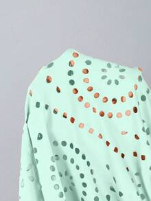 Swim Oasis V-Ausschnitt einfarbiger Ausschnitt-Badeanzug im neuen Stil für Frauen - Minzgrün - Übersicht 7