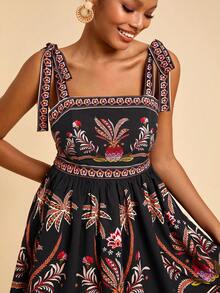 Travachic 女士度假印花梭织迷你连衣裙 - 彩色 - 查看 7