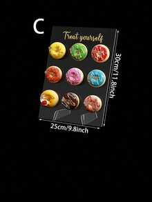 1pc Acrylic Donut Display Rack, Reusable Sweet Treat Holder Shelf Suitable For Dessert Table, Spring/Summer Weddings, Birthdays, Festivals - Multicolor - View 9