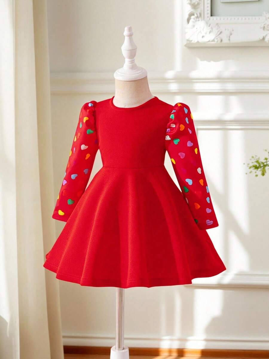 Glamorique Kids Baby Girl Dress,Red,New Year Party,Birthday Photo Clothing,Birthday Party,Bubble Skirt - Red - View 1