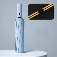 مظلة قابلة للطي كاملة التلقائية 24 ضلع مقاومة للرياح، مظلة مزدوجة للشمس والمطر، مظلة سفر متعددة الوظائف مقواة بألوان متعددة - متعدد الألوان - مشاهدة 8