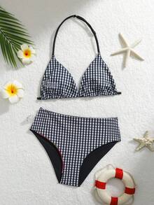 Bộ bikini in hoa dành cho thiếu nữ, thời trang và thanh lịch, thích hợp cho bơi lội, bãi biển, kỳ nghỉ hè, lễ hội Giáng sinh, năm mới, lễ tình nhân. Đồ bơi hai mảnh màu đen dành cho thiếu nữ 14 tuổi, đồ bơi hai mảnh cho thiếu nữ, bộ bikini hoa màu đen hồng dành cho thiếu nữ, bộ bikini hoa màu đen hồng dành cho thiếu nữ, bộ bikini hoa màu đen dành cho thiếu nữ, đồ bơi màu đen dành cho thiếu nữ, bộ bikini hoa dâm bụt màu đen dành cho thiếu nữ, bộ bikini màu đen dành cho thiếu nữ. - màu đen - Xem 6