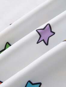 TOM & JERRY X SHEIN 男婴休闲可爱星星卡通图案长袖连体衣