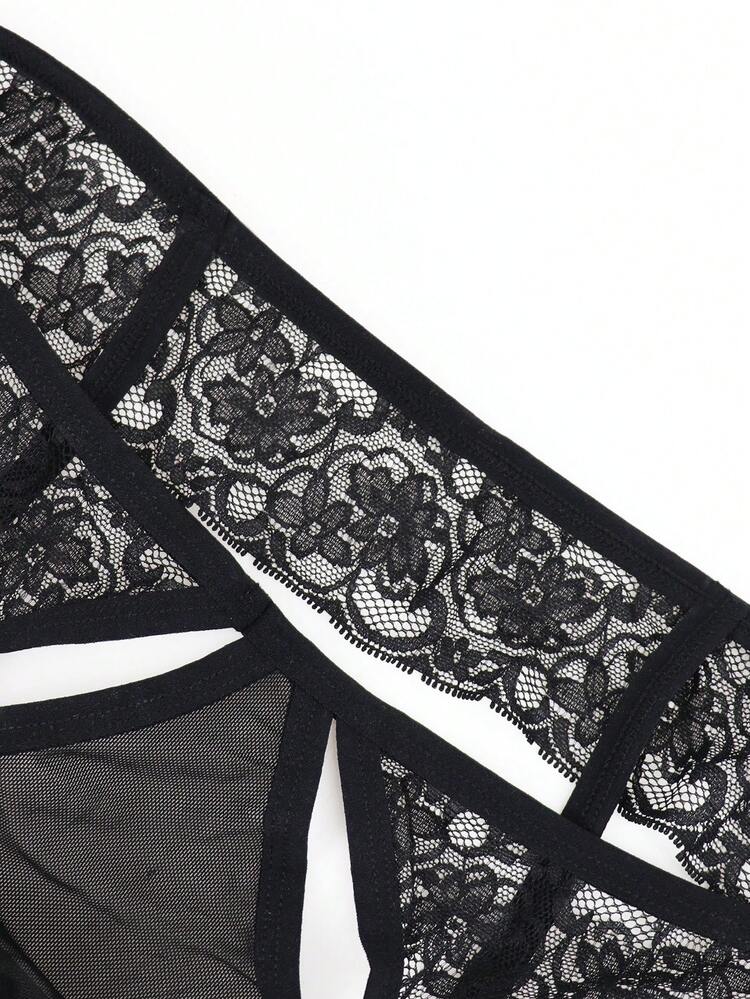 DrisQ Boxers transparents sexy avec bordure en dentelle pour hommes - Noir - Voir 6