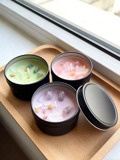 Triple Scented Floral Candle 50H Burn Time Soy Wax Bedroom Decor Gift Set Meditation Relax Aromatherapy Plant Based Wax Home Fragrance Guest Favor