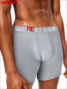 Bộ 6 quần lót boxer nam in chữ. - Nhiều màu - Xem 6
