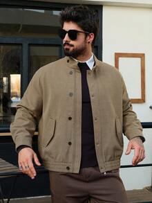 DAZY Men's Casual Versatile Brown Jacket, Suitable For Spring And Autumn - Brown - View 1