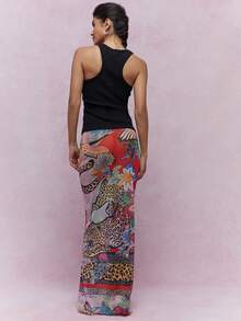 MISSGUIDED 印花半透明連身修身長裙 - 彩色 - 查看 2