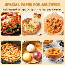 25/50/100pcs Disposable Air Fryer Paper Liners, 6.3-Inch Non-Stick Parchment Paper For Air Fryer, Oil-Proof, Oven Friendly, Microwave Friendly, Non-Stick Silicone Oil Paper For Tray - Multicolor - View 3