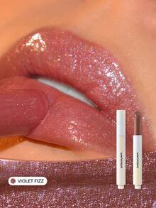 SHEGLAM Pout-Perfect Shimmer 豐唇膏-Violet Fizz 保濕豐唇閃光固體唇彩 不沾唇閃光滋養豐唇精華 椰子油唇膏 唇部化妝品 品牌 美容 化妝 化妝品 適合女性與女孩 完美搭配冬季 Y2K 時尚 流行 生日禮物 假期 派對準備就緒 最佳顏色