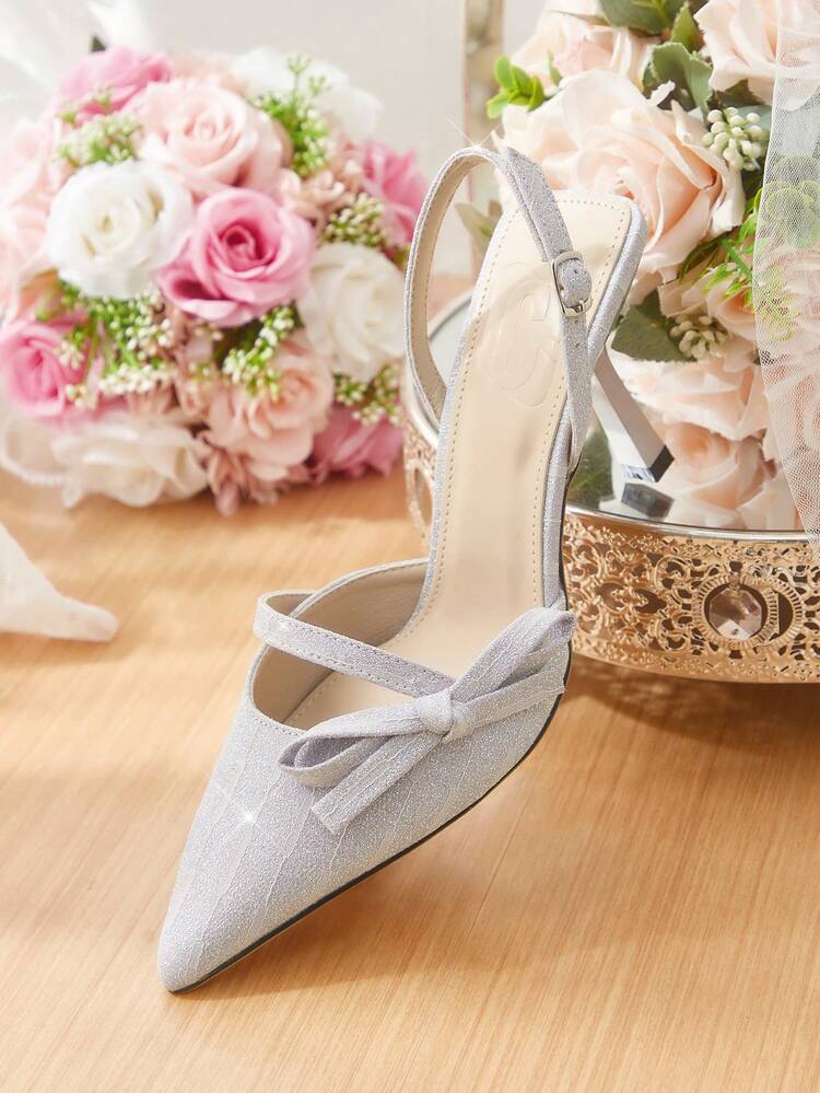 CUCCOO HITCHD Women's Fashionable Elegant Party Pumps With Bow Decor Pointed Toe