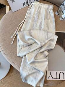 GlowEve Women's Casual Tie-Dye Print Pants, Suitable For Commuting - Apricot - View 1