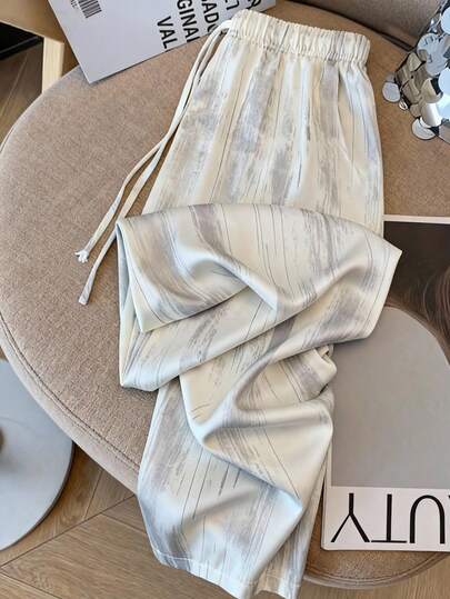 GlowEve Women's Casual Tie-Dye Print Pants, Suitable For Commuting