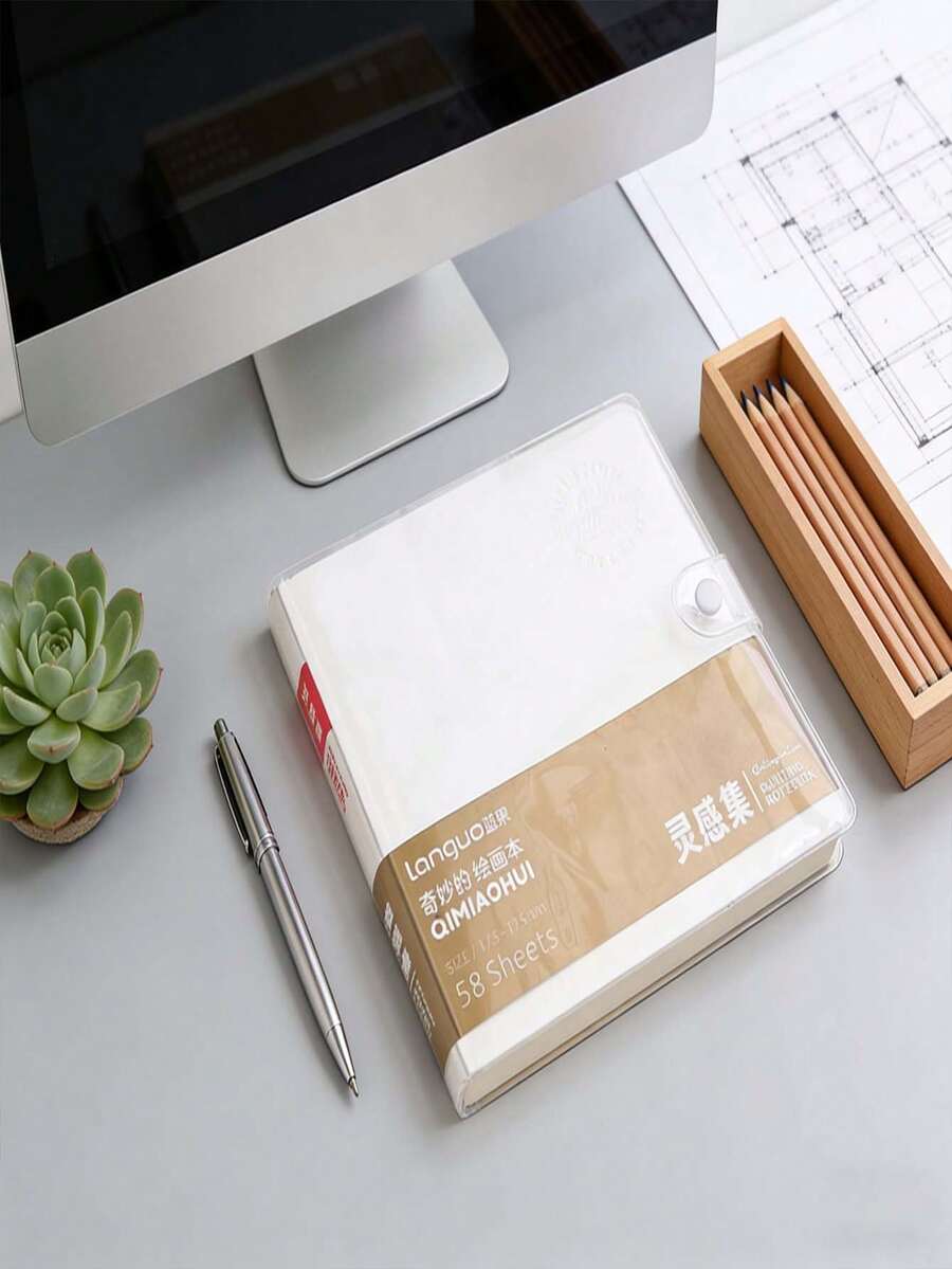 1本丙烯马克笔素描本水彩本手绘本空白素描本200克厚亚克力纸板口袋记事本便携式涂鸦本美术用品绘画本学校用品办公文具用品 - 彩色 - 查看 1