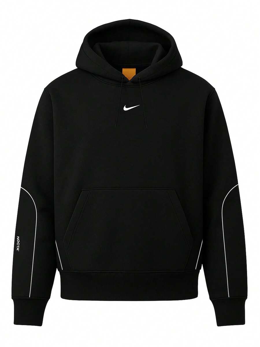 Nike Nocta Men's Hoodie Black - Black/Black/White - View 1