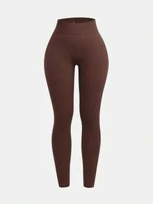 3 Pacotes de Leggings Sem Costura com Nervuras para Meninas Pré-Adolescentes - Calça de Ioga com Controle de Barriga de Cintura Alta Sem Transparência para Exercícios, Corrida, Ciclismo, Ioga, Pickleball e Uso Casual - Multicolorido - Visão 5