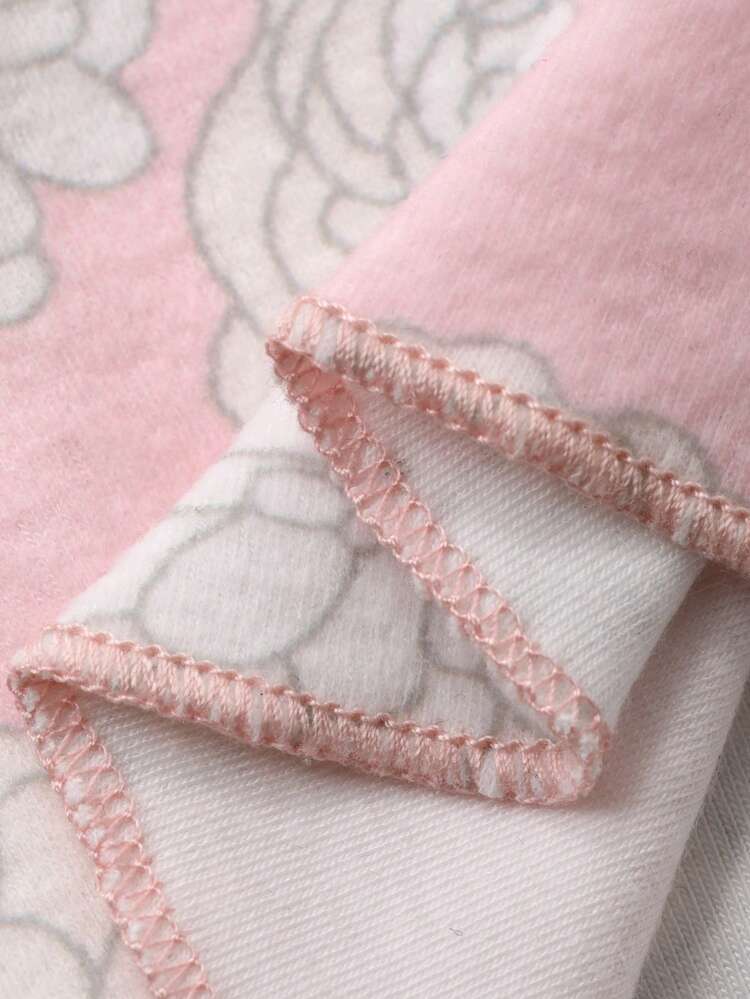 Floral Print Fitted Short Jumpsuit Pajamas For Women