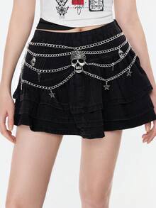 Silver bilateral chain belt