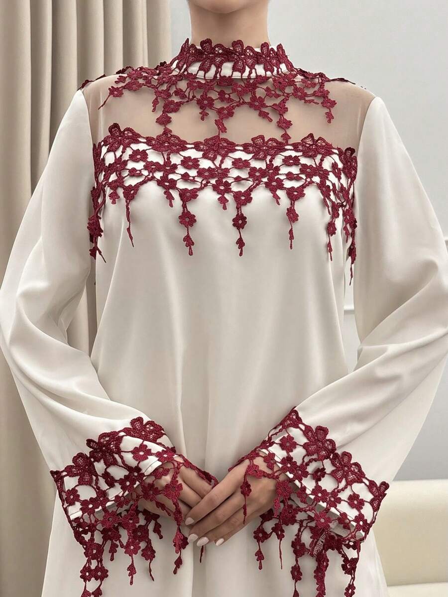 Al Najma 2026 Spring/Summer Tassel Trim Elegant Arabic Style Dress