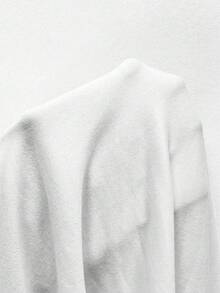 Manfinity Dauomo 男士字母印花圆领休闲宽松T恤 - 白色 - 查看 5