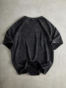 PAVTROS Áo thun nam phong cách đường phố cổ điển, kiểu dáng thường ngày, in hình chữ tiếng Anh, thích hợp cho các lễ hội âm nhạc ngoài trời, tụ tập bạn bè, quà tặng cho bạn trai/chồng, quà kỷ niệm, màu đen. - màu đen - Xem 2