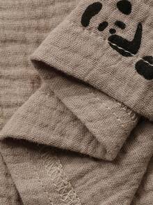 DAZY Tween Boy All-Over Print Button-Front Long Sleeve Top And Pants Pajama Set