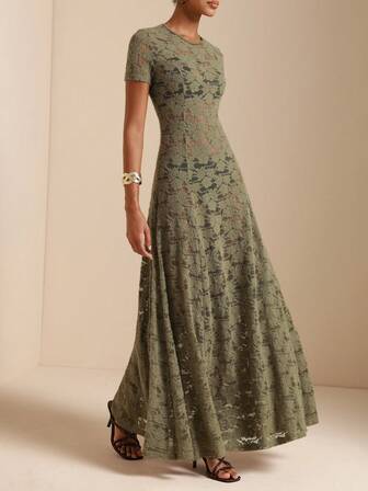 SHEIN Veneréa 女士性感蕾丝束腰连衣裙