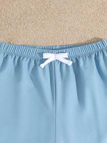 2 piezas Pantalones de baño con estampado de árbol de coco para niño bebé - Multicolor - Ver 4