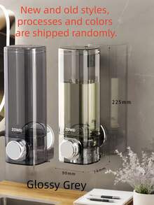 1PC/2PCS  Plastic Non Perforated Suction Cup Wall Mounted Press Type Manual Foam Soap Dispenser White Transparent Bath Gel Bottle Hand Soap Dispenser For Hotel Bathroom Home Use Wall Mount Accessory Bathroom Essentials Foam Dispenser Liquid Container Bathroom Decor Storage Solution - Multicolor - View 4