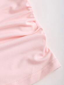 Sweetra Damen Halloween, Thanksgiving, Neujahr, geeignet für Party, Pendeln, Alltag, Reisen, Urlaub, rosa Spitze Rüschen Schleife Design Langarm Top, süß und figurbetont - Pink - Übersicht 4