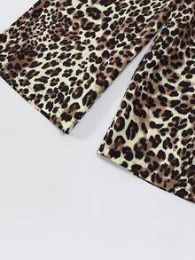 SHEIN Fashionable High Waist Leopard Print Casual Pants For Women, European And American Style, Versatile, Spring/Summer - Multicolor - View 7