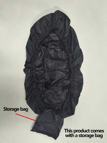 摩托车雨天座套，通用型，防水防尘，黑色，防紫外线，防晒，适用于踏板车和摩托车，耐用透气设计，舒适防护。 - 黑色 - 查看 8
