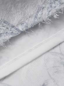 DAZY Cute Embroidered Lace Patchwork Butterfly Print Plush Fabric Loose Women Nightgown