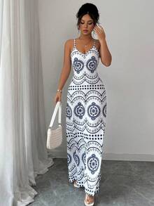 Selianne Damklänning med tryck och avslappnad semesterstil i Paris