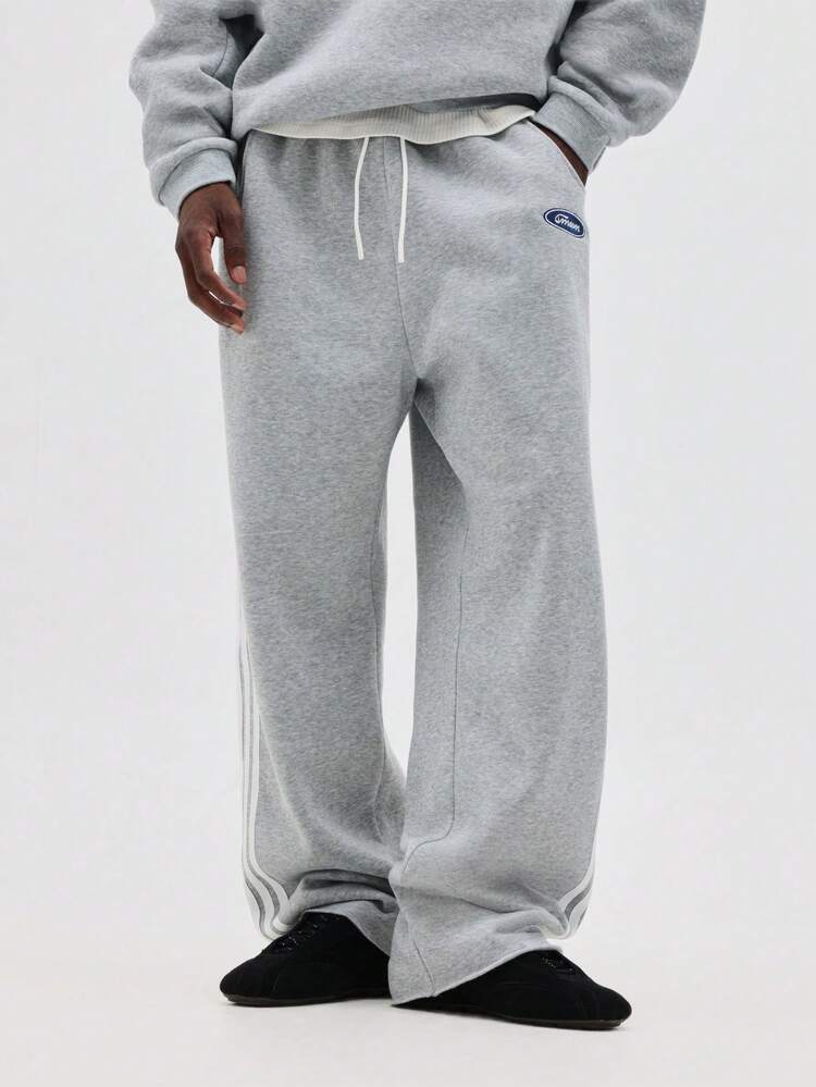 Stripe Sweatpants With Raw Edge Detail