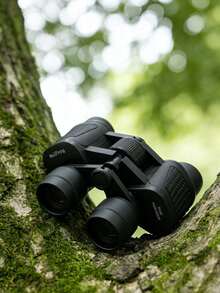 90x90双筒望远镜，高清专业户外旅行望远镜，强力狩猎望远镜，徒步旅行和观鸟望远镜 - 黑色 - 查看 2