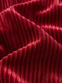 SHEIN Tween Girl Black Knit Fitted Rhinestone Bow Decor Slit Halter Neck Chic Camisole Top, Y2K, Back To School, Mommy And Me Matching - Red - View 7