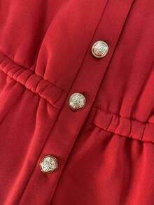 Franclia Women's Long Sleeve Sweatshirt, Long Sleeve Graduation Season Top, Back To School Women's, Graduation, Teacher Work Attire, Autumn/Winter - Red - View 5