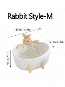 1/2 giỏ đựng đồ đan lát, giỏ trang trí bàn làm việc dễ thương, hộp đựng đồ đan lát, hộp đựng đồ gọn gàng, hộp đựng đồ trang điểm ở lối vào, thích hợp đựng đồ chơi, mỹ phẩm, phòng ngủ, phòng tắm. - trắng - Xem 12