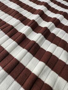 Lazeform Plus Size Loose Striped Long Sleeve Pajama Set - Multicolor - View 7