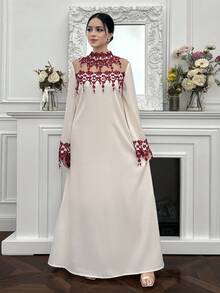 Al Najma 2026 Spring/Summer Tassel Trim Elegant Arabic Style Dress