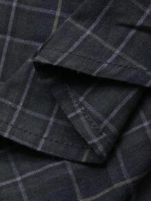 DAZY 男童休闲字母格子印花前开襟衬衫，秋季款