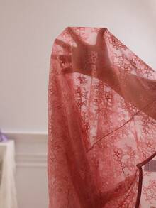 Slumberist Sexy Lace Camisole Nightgown And Faux Silk Lace Trim Robe Set Sexy 2piece Nightgown Gown And Robe Set Lingerie Robe Set Lingerie Gown Satin Night Gown - Dusty Pink - View 9