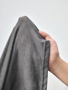 Maija Camiseta de manga larga ajustada con detalle de nudo en el frente, color gris, casual y cómoda para el estilo de vida urbano, adecuada para otoño/invierno y primavera para mujeres - Gris - Ver 7